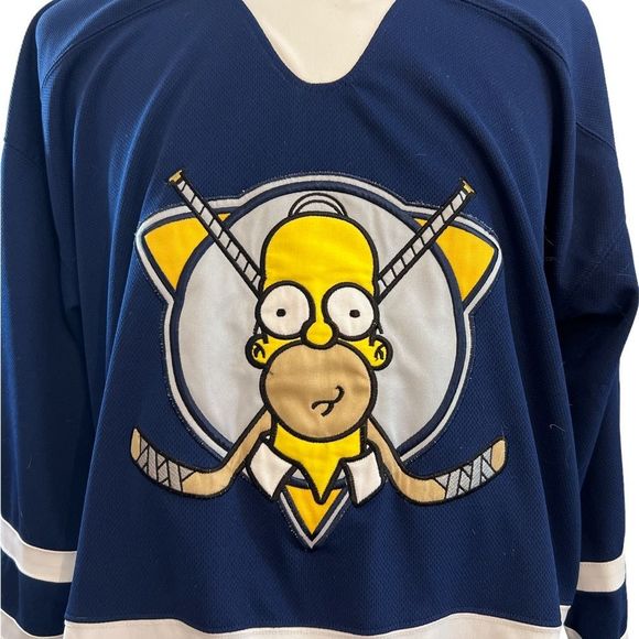 Homer Simpson Hockey Jersey - Size L/XL - Picture 3 of 13